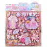 Double-layer hibiscus skin dress-up stickers, cartoon girl dress-up gem reward decorative stickers, dress-up bubble stickers Item Picture